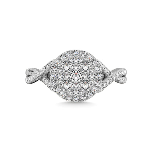 14K White Gold 9/10 Ct.Tw. Diamond Fashion Ring