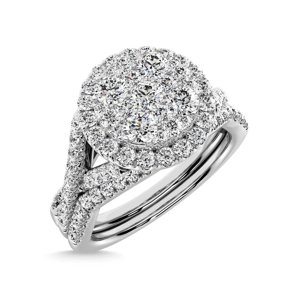 14K White Gold 9/10 Ct.Tw. Diamond Fashion Ring