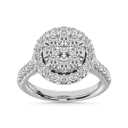 14K White Gold 1 Ct.tw Diamond Fashion Ring