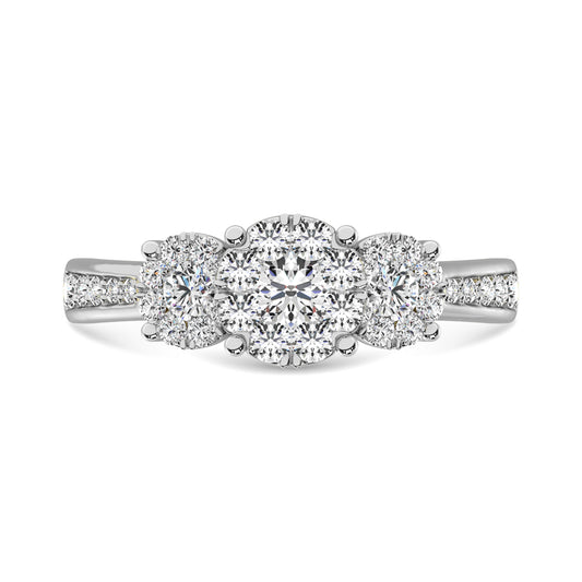 Diamond 3/4 Ct.tw Round-cut Engagement Ring in 14K White Gold