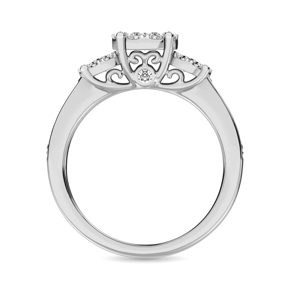 Diamond 3/4 Ct.tw Round-cut Engagement Ring in 14K White Gold