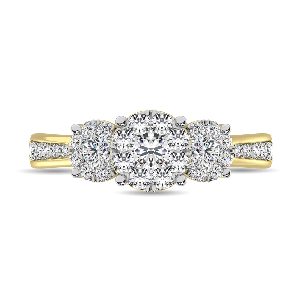 Diamond 3/4 Ct.tw Round-cut Engagement Ring in 14K White Gold