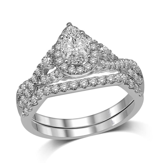 Lovecuts 14K White Gold  1 Ct.Tw. Diamond Bridal Ring