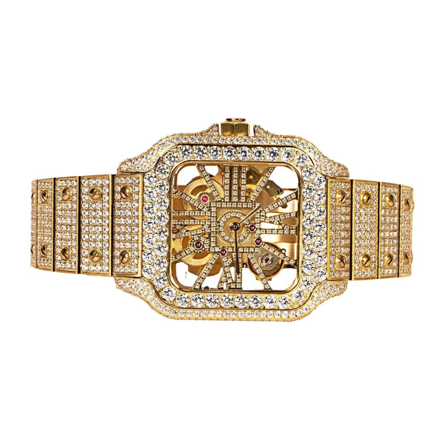 Moissanite Stainless Steel 20-1/5 Cttw Yellow Steel  Band 20.20 Ct