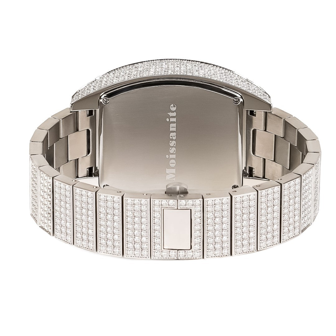 Moissanite Stainless Steel Yellow Band Mens Watch