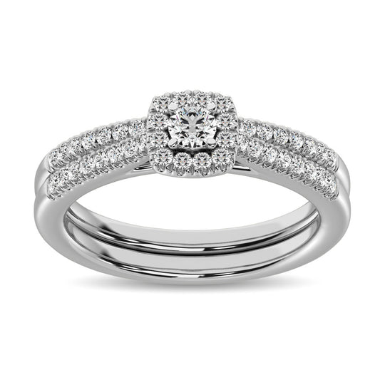 10K White Gold 2/5 Ct.tw Diamond Bridal Ring