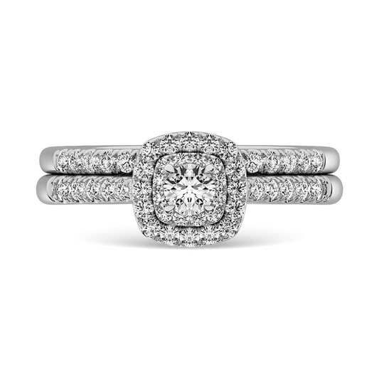 10K White Gold 2/5 Ct.tw Diamond Bridal Ring