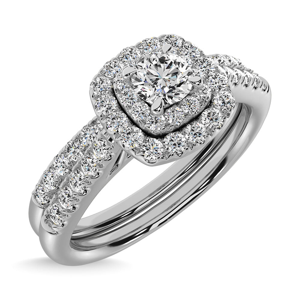 10K White Gold 2/5 Ct.tw Diamond Bridal Ring