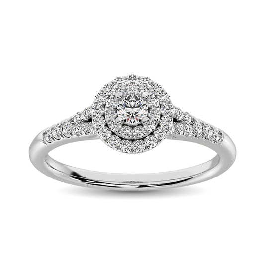 Diamond 1/3 Ct.tw Round-cut Engagement Ring in 10K White Gold