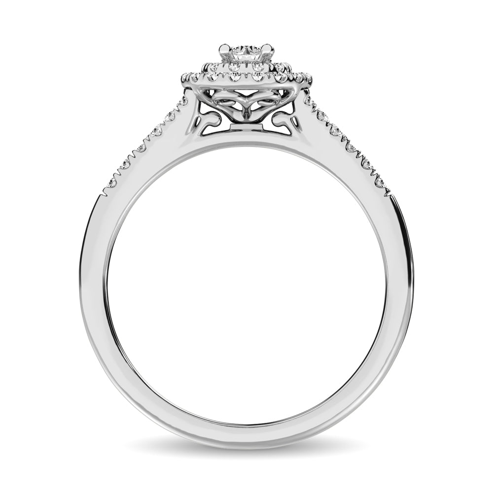 Diamond 1/3 Ct.tw Round-cut Engagement Ring in 10K White Gold