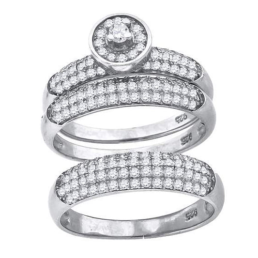 925 Sterling Silver Cz Ring S6