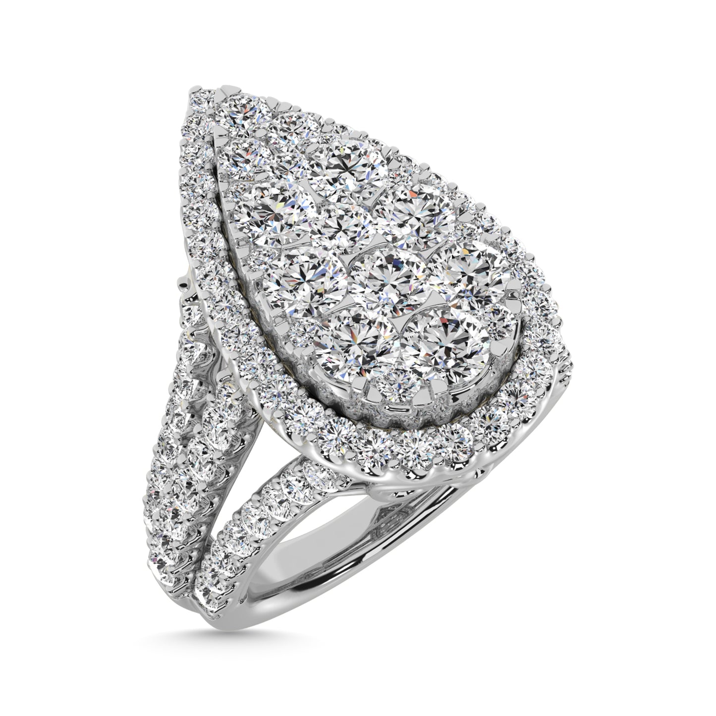 Diamond 2 7/8 Ct.Tw. Engagement Ring in 14K White Gold