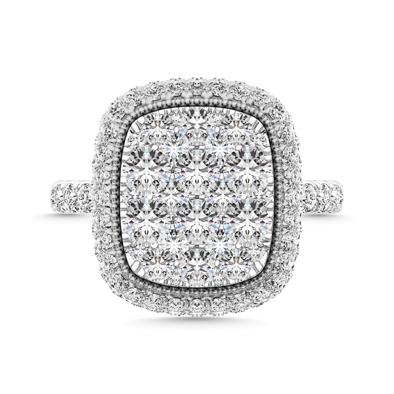 Diamond 3 Ct.Tw. Engagement Ring in 14K White Gold