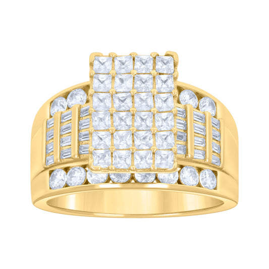 925 Sterling Silver Cinderella Cz Ring S6