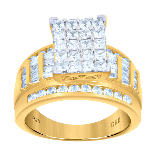 925 Sterling Silver Cz Ring S6