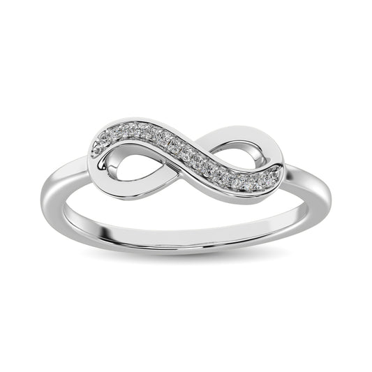 10K White Gold 1/20 Ct.tw Diamond Infinity Ring