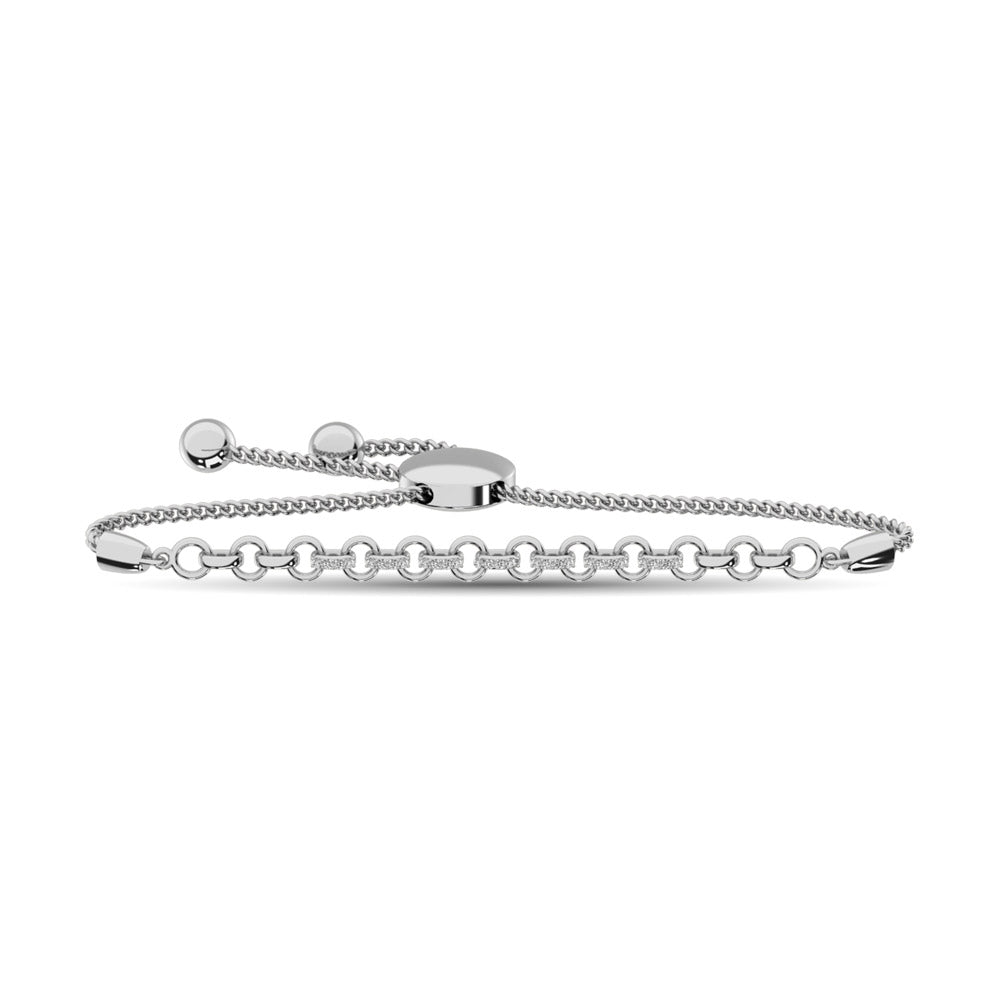 Diamond Bolo Bracelet 1/20 Ct.tw in Sterling Silver