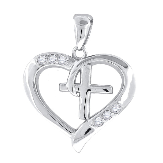 925-Cz Heart Pendant