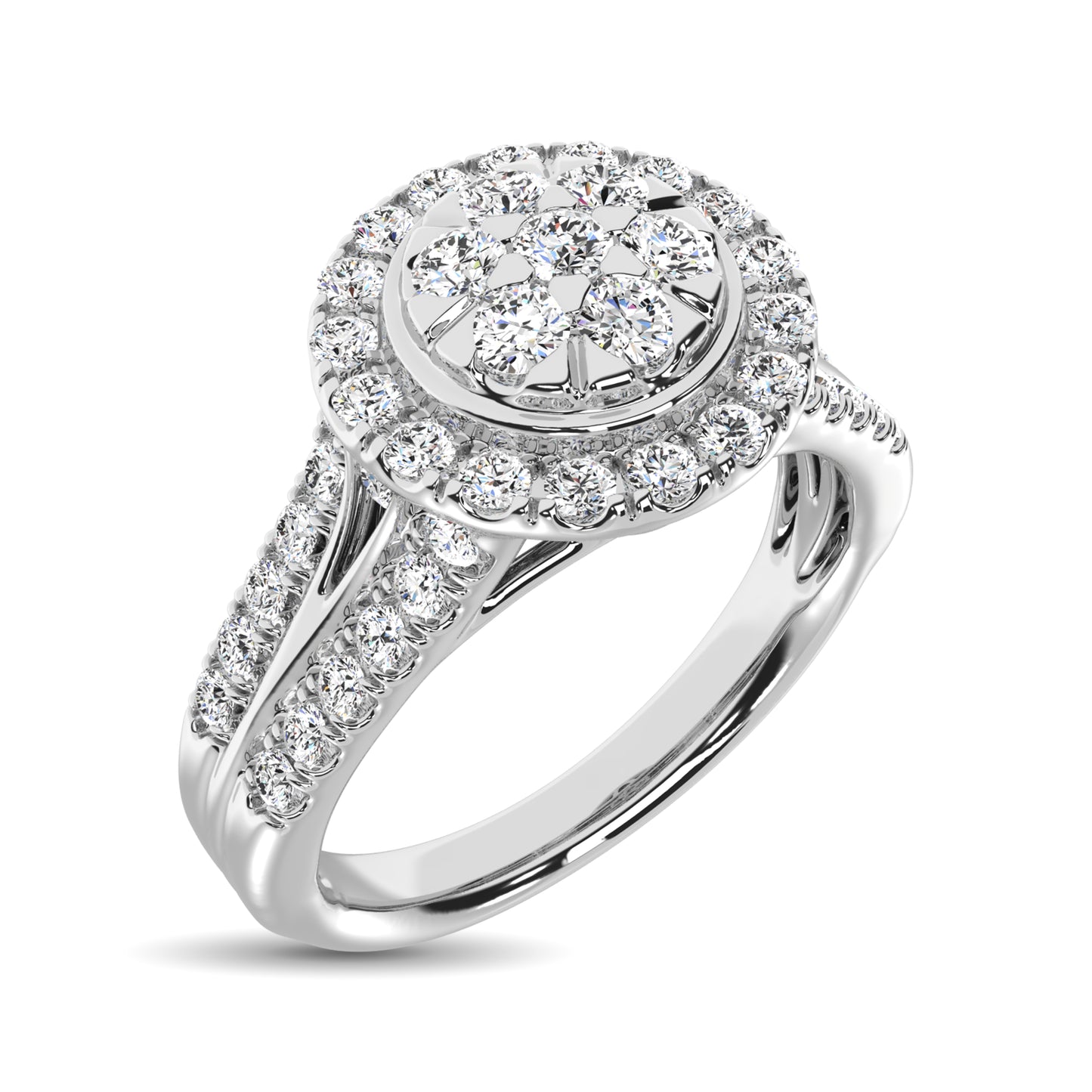 Diamond 1 Ct.Tw. Round Shape Engagement Ring in 10K White Gold