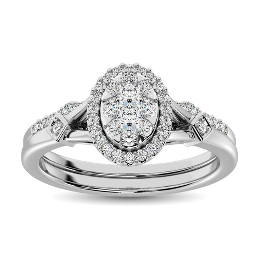 14K White Gold 1/2 Ct.tw Diamond Bridal Ring
