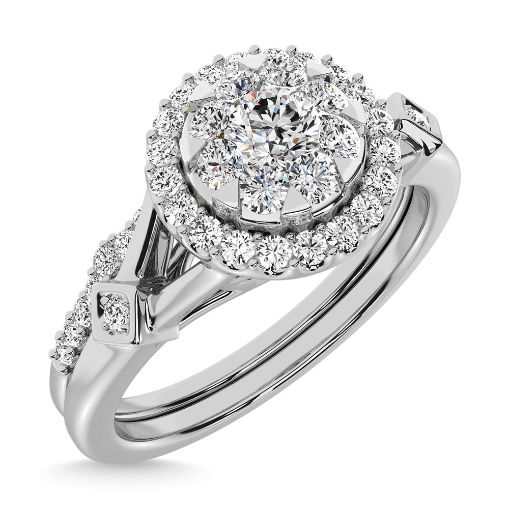 Diamond 1/2.Tw. Bridal Ring in 14K White Gold