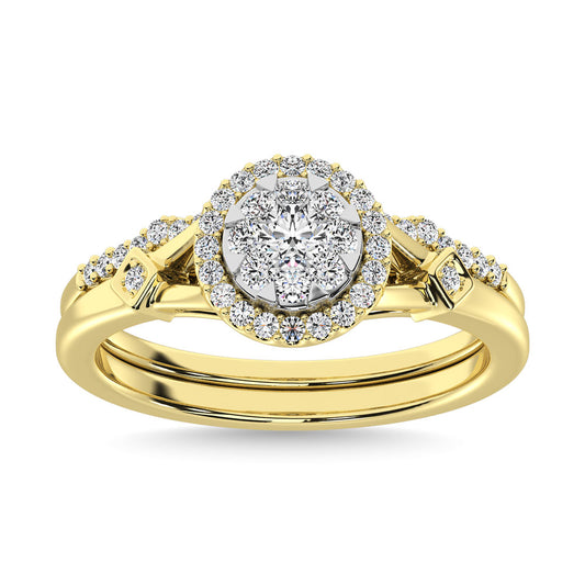Diamond 1/2.Tw. Bridal Ring in 14K Yellow Gold