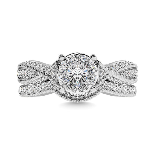 Diamond 1 Ct.Tw. Bridal Ring in  14K White Gold