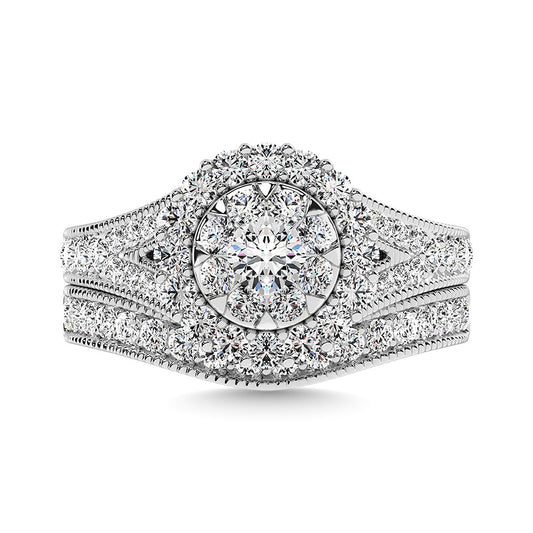 Diamond 1 1/2 Ct.Tw. Bridal Ring in 14K White Gold