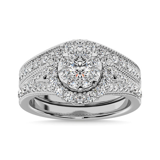 Diamond 1 1/2 Ct.Tw. Bridal Ring in 14K White Gold