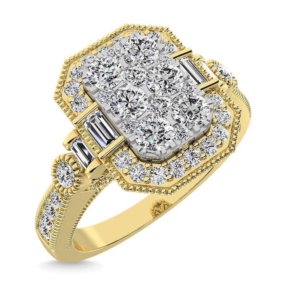 Diamond 7/8. Ct.Tw. Engagement Ring in 14K Two Tone Gold