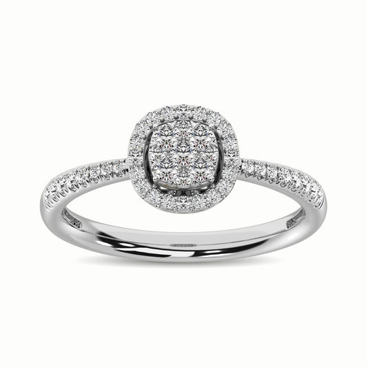 14K White Gold 1/3 Ct.Tw. Diamond Fashion Ring