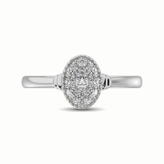 10K White Gold 1/5 Ct.Tw. Diamond Fashion Ring