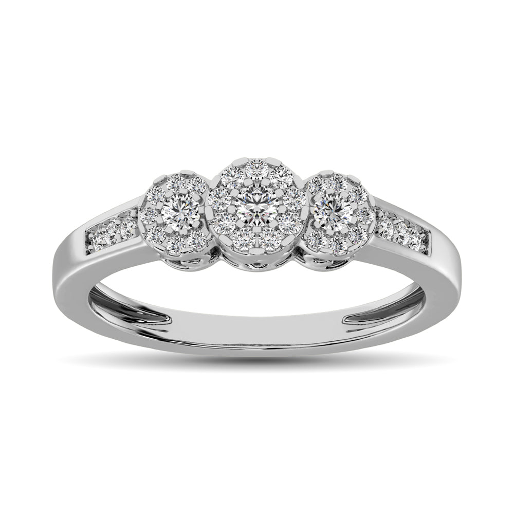 10K White Gold 1/3 Ct.Tw. Diamond Fashion Ring