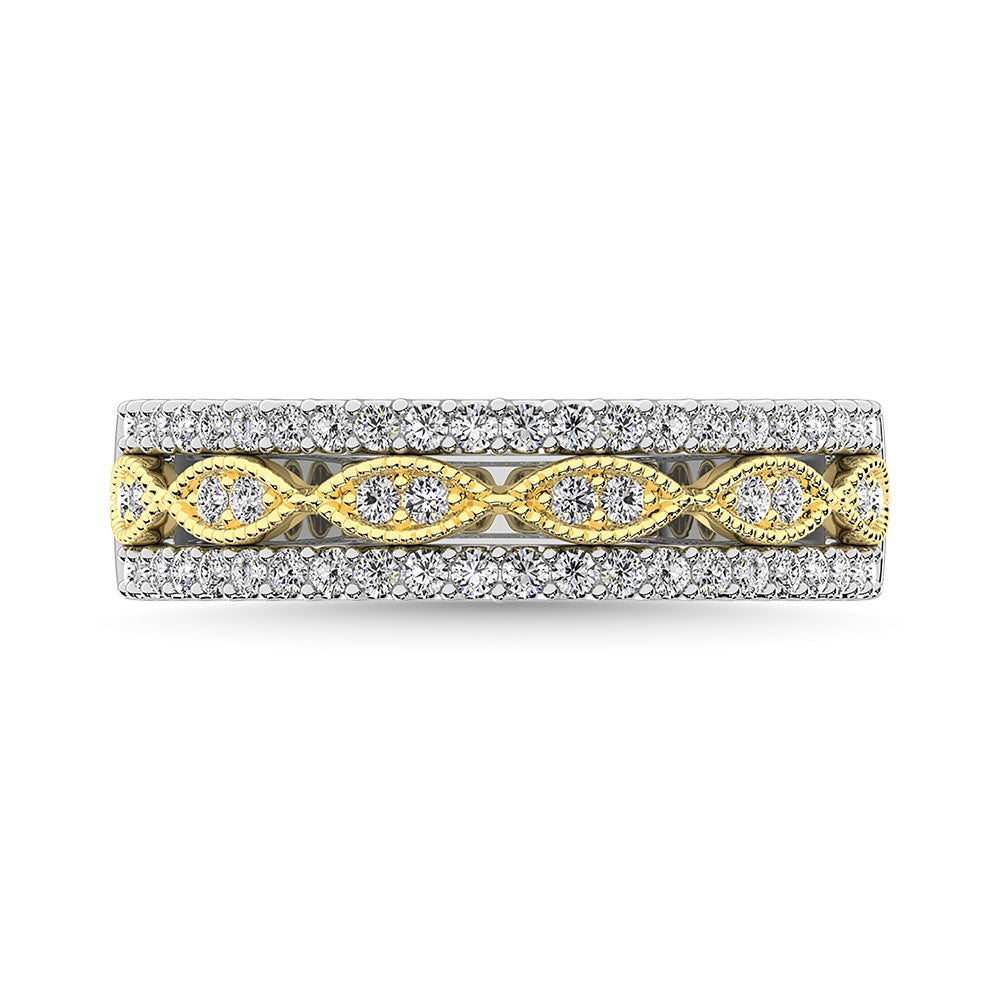 Diamond 3/8 Ct.Tw. Fashion Band in 10K Two Tone Gold