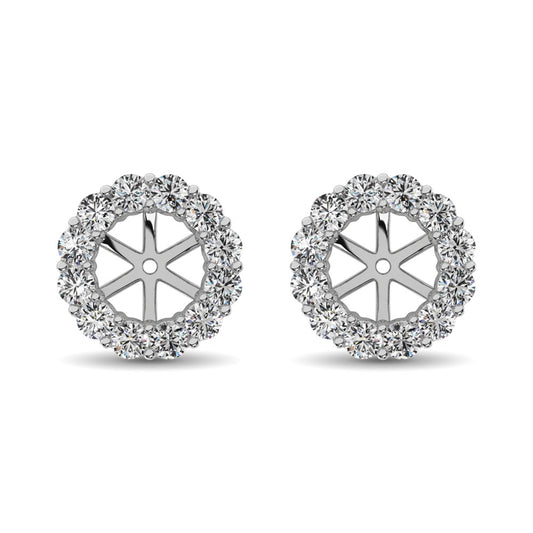 14K White Gold Diamond 1/3 Ct.Tw. Earrings Jacket