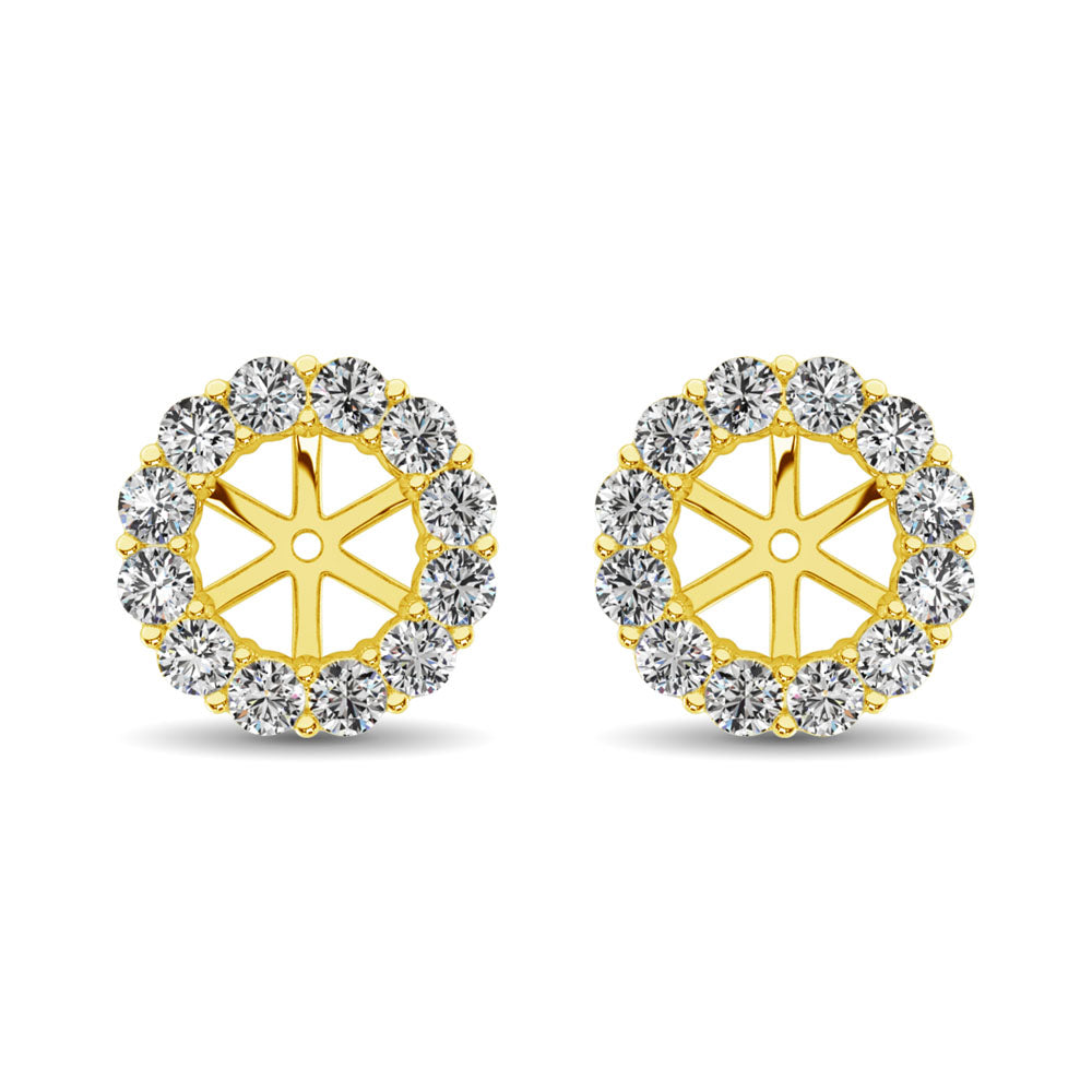 14K Yellow Gold Diamond 1/3 Ct.Tw. Earrings Jacket