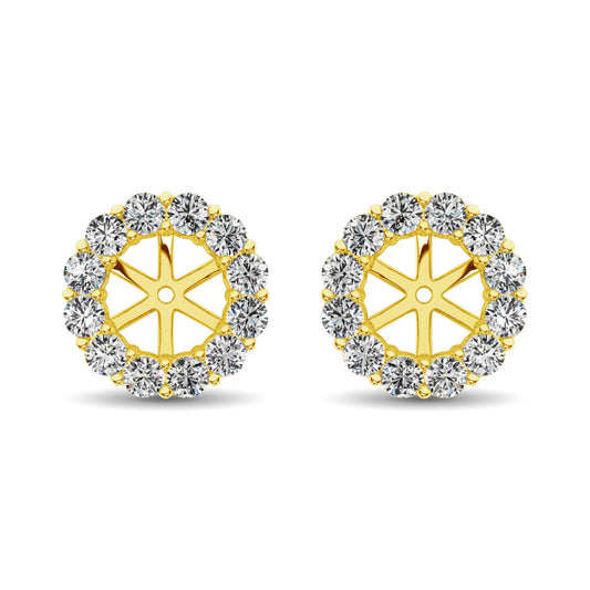 14K Yellow Gold Diamond 1/3 Ct.Tw. Earrings Jacket