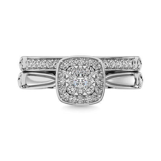Diamond 1/2 Ct.Tw. Bridal Ring in 14K White Gold