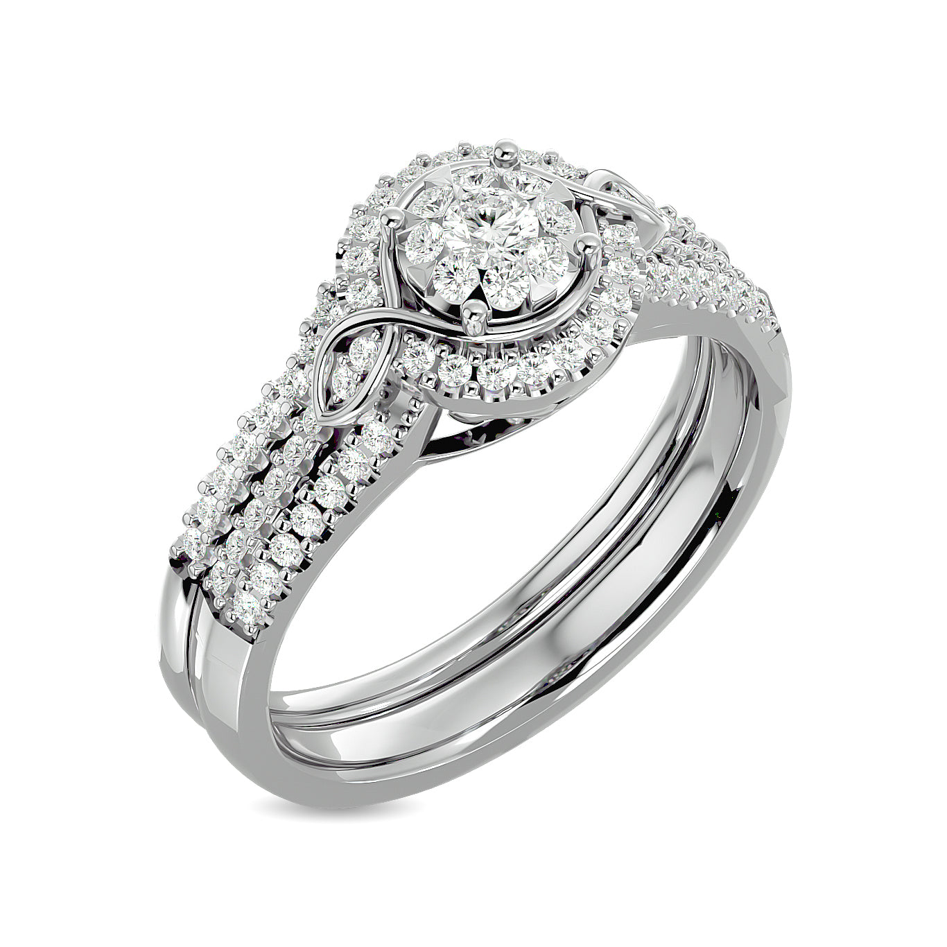 Diamond 1/2 Ct.tw Bridal Ring in 14K White Gold
