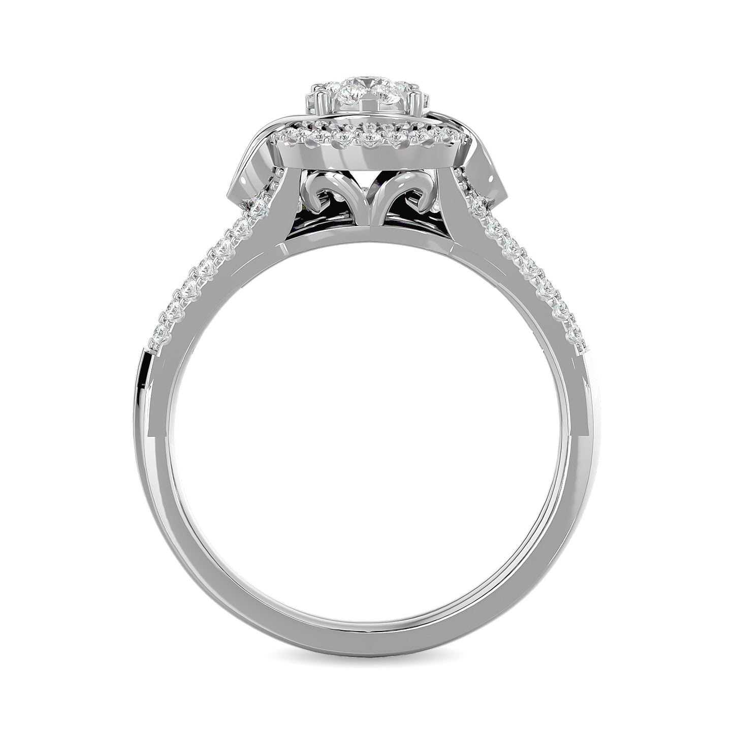 Diamond 1/2 Ct.tw Bridal Ring in 14K White Gold