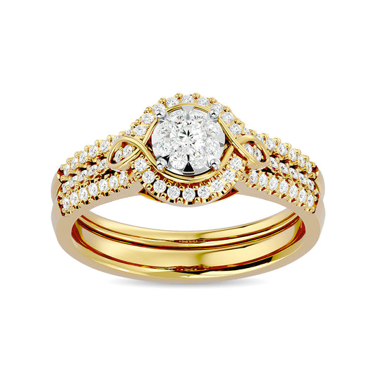 Diamond 1/2 Ct.tw Bridal Ring in 14K Yellow Gold