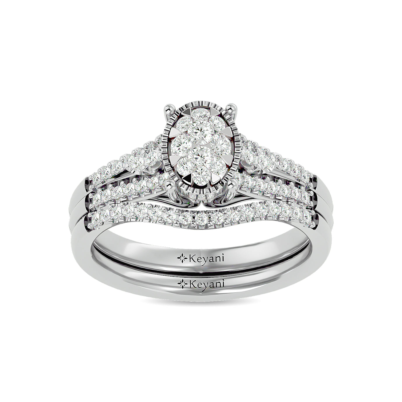 Diamond 1/2 Ct.tw Bridal Ring in 14K White Gold