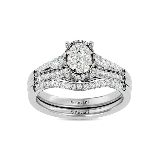 Diamond 1/2 Ct.tw Bridal Ring in 14K White Gold