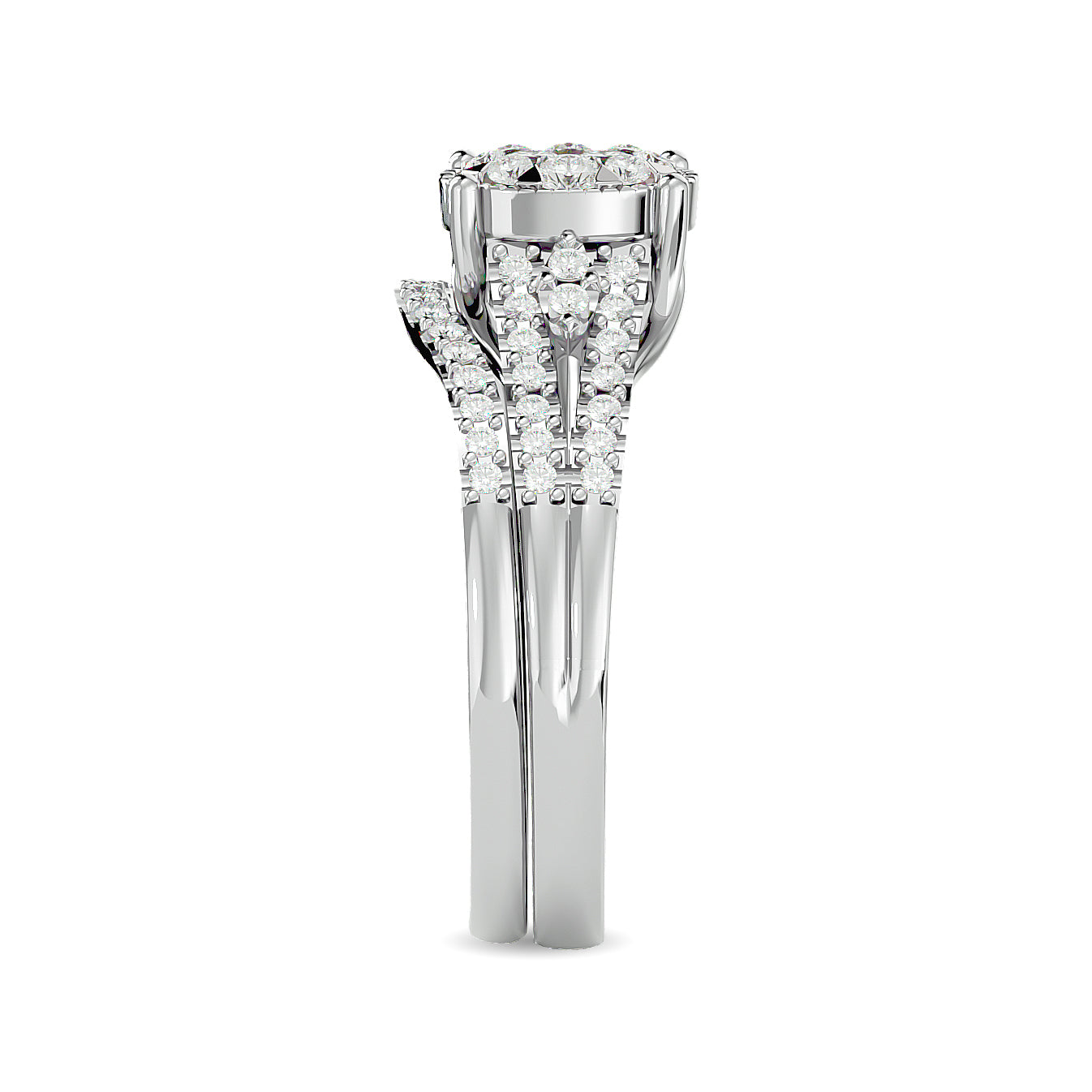 Diamond 1/2 Ct.tw Bridal Ring in 14K White Gold