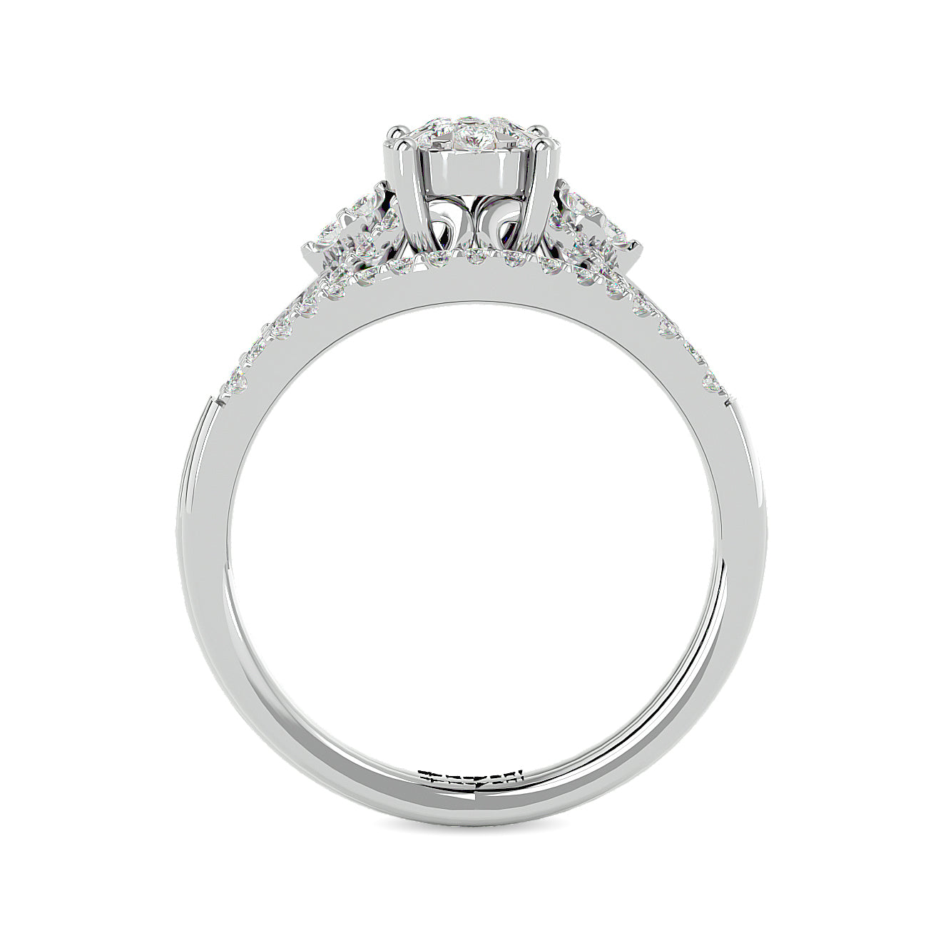 Diamond 1/2 Ct.tw Bridal Ring in 14K White Gold