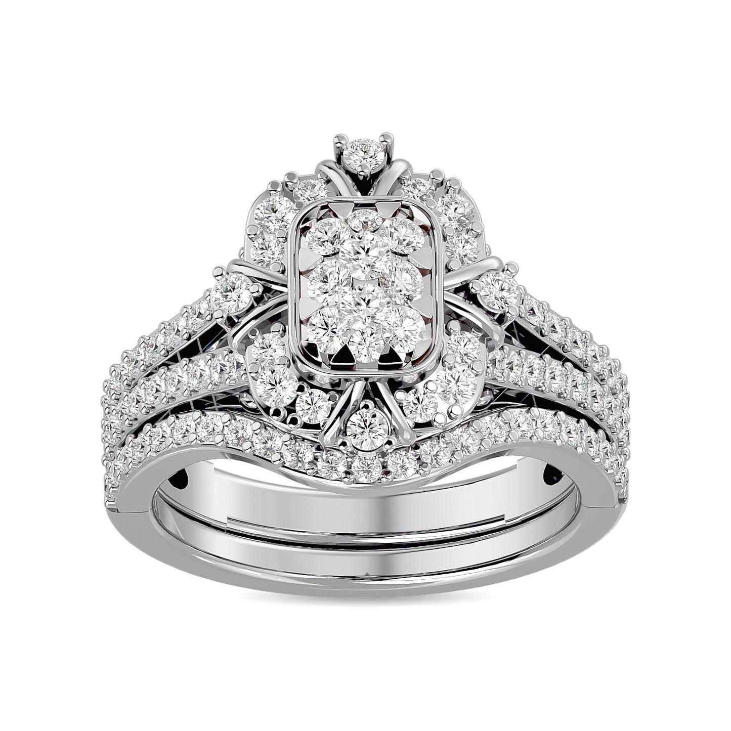 Diamond 1 Ct.tw Bridal Ring in 14K White Gold