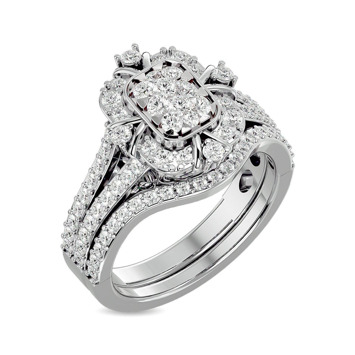 Diamond 1 Ct.tw Bridal Ring in 14K White Gold