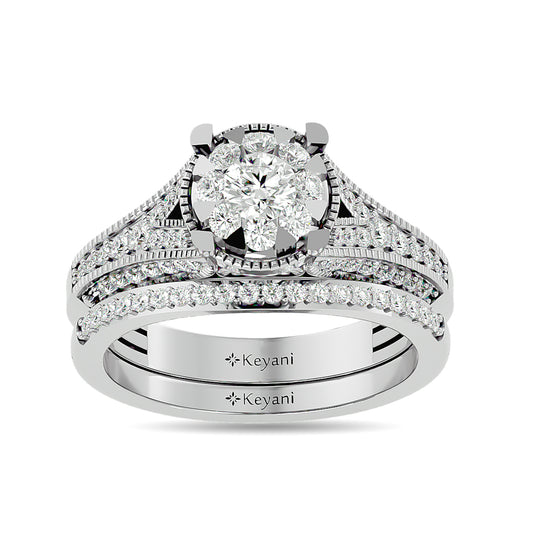 Diamond 1 Ct.tw Bridal Ring in 14K White Gold