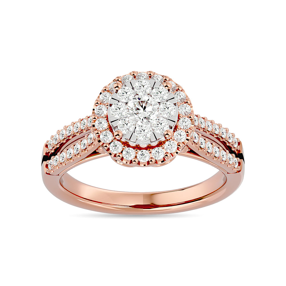 Diamond 3/4 Ct.tw Engagement Ring in 14K Rose Gold