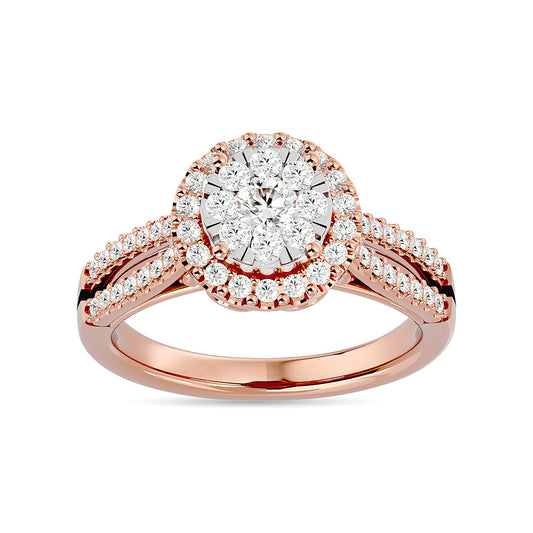 Diamond 3/4 Ct.tw Engagement Ring in 14K Rose Gold